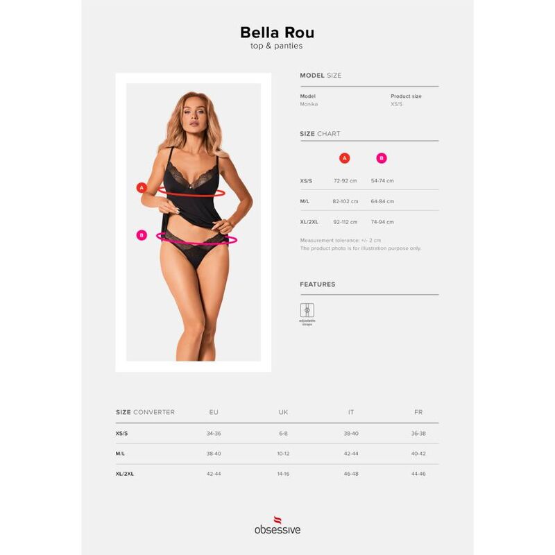 Bella Rou Lingerie Set - Top & Panties M/L