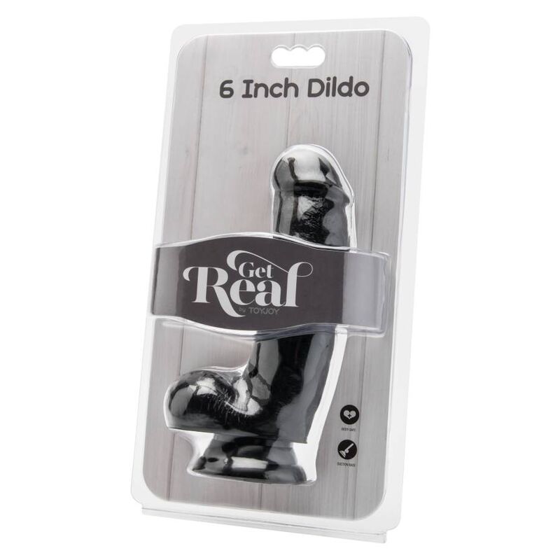 Realistic Black Dildo with Balls (12cm)
