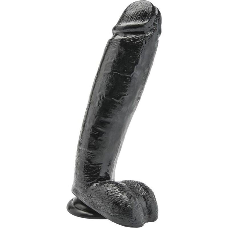 Realistic 25.5cm Black Dildo with Balls