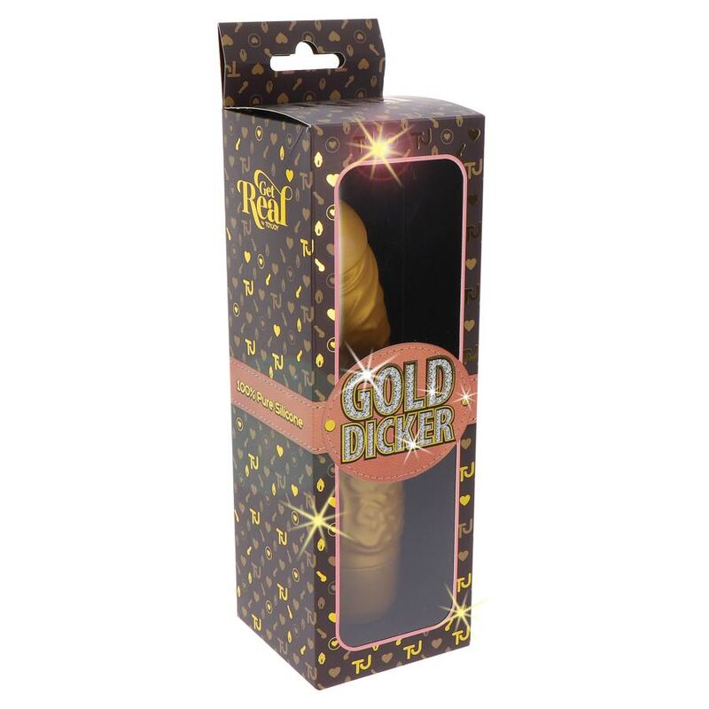 Vibrador Estimulador Grueso Dorado