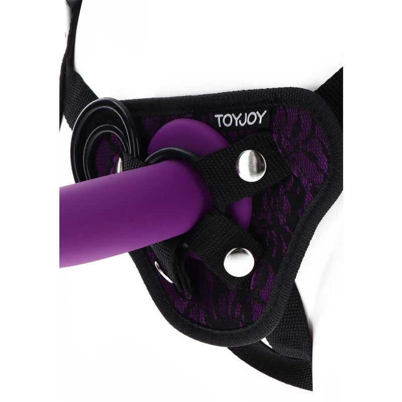 Arnés con Correas de Encaje Morado
