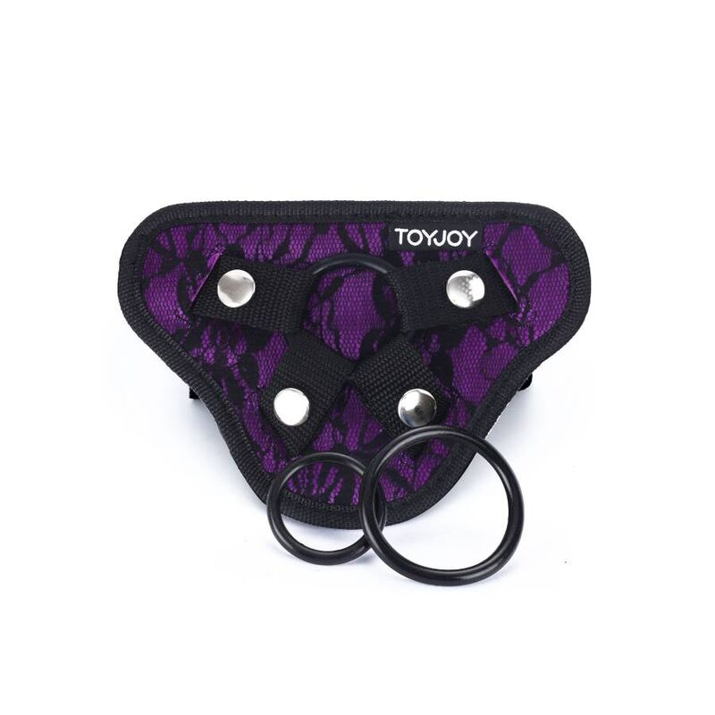 Arnés con Correas de Encaje Morado