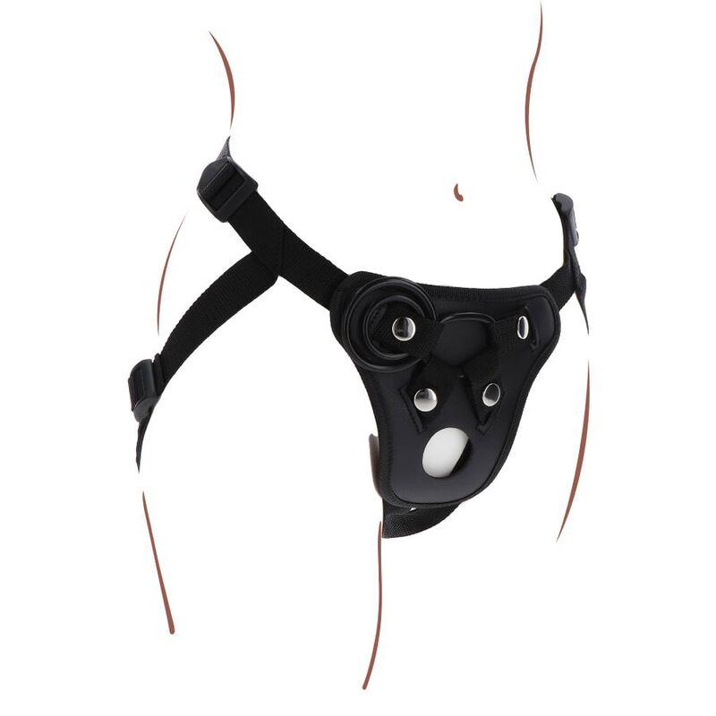 Black Adjustable Strap-On Harness
