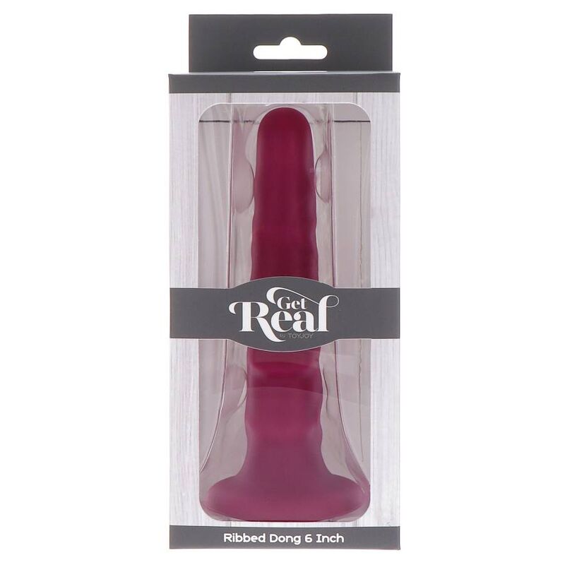Ribbed Red Pleasure Dong - 12 cm