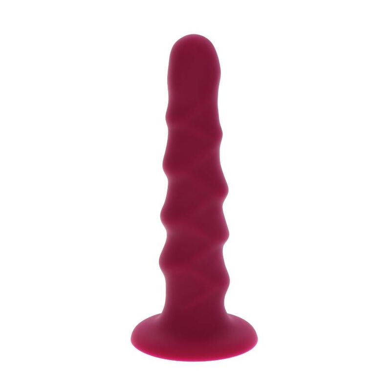 Ribbed Red Pleasure Dong - 12 cm