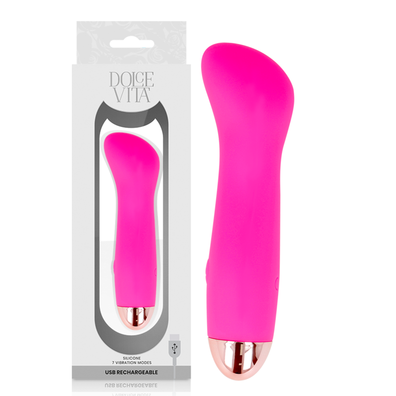 Vibrador Rosa Recargable de 7 Velocidades