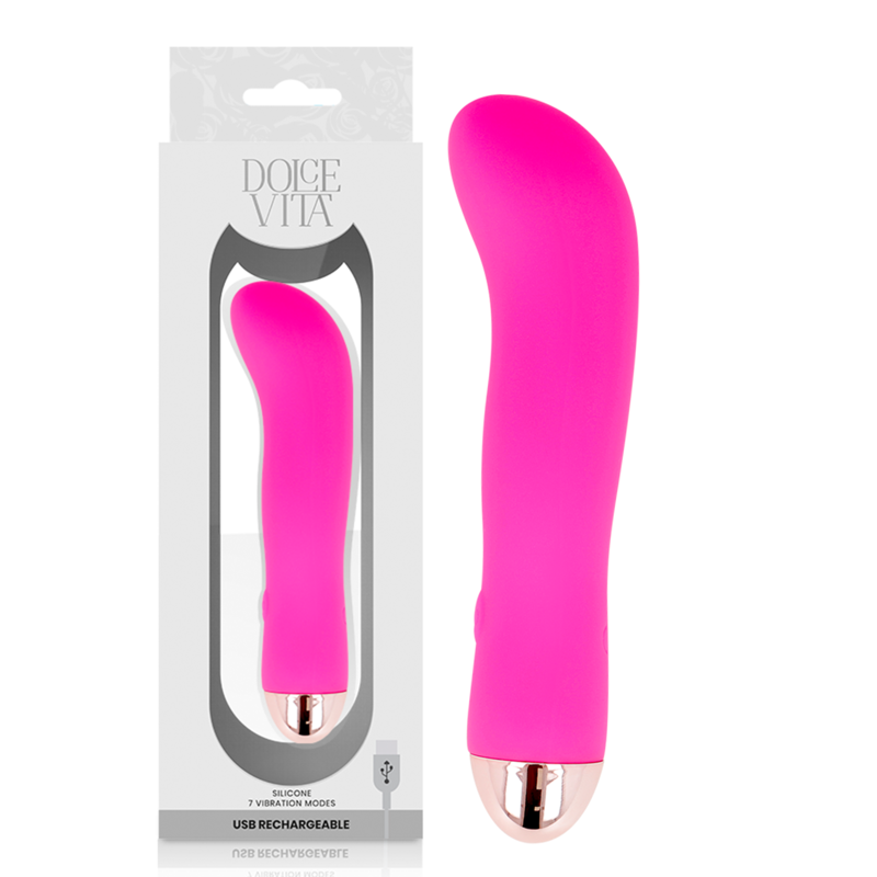 Vibrador Rosa Recargable de 7 Velocidades