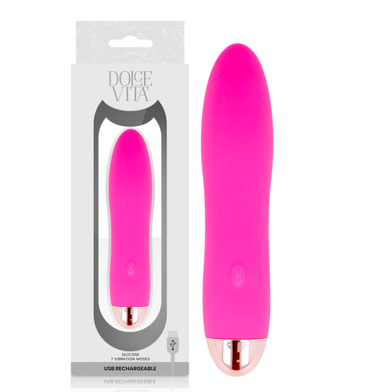 Rechargeable 7-Speed Vibrator in Pink