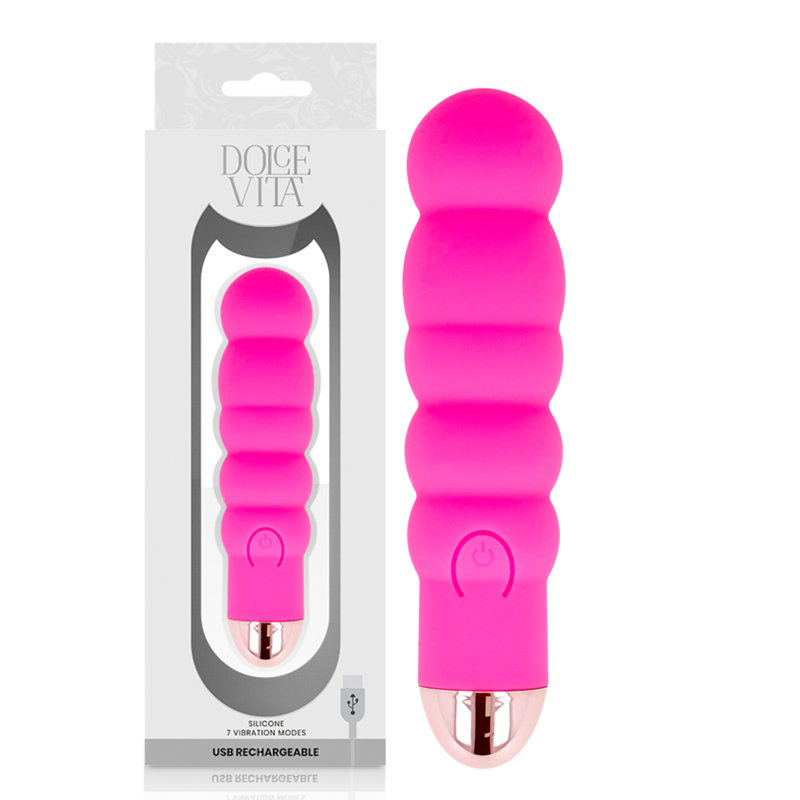 Six Pink 7-Speed Rechargeable Vibrator