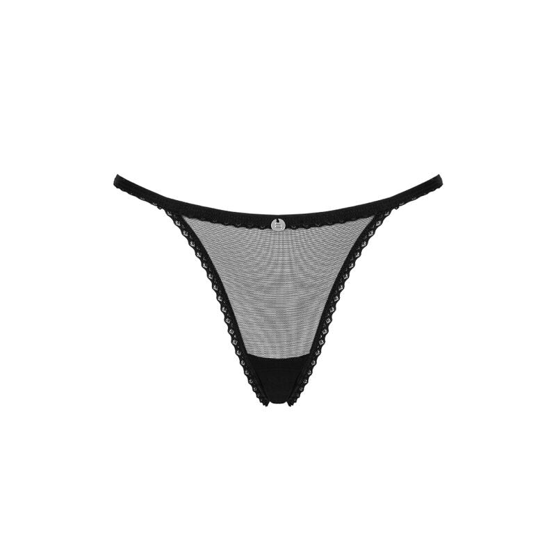 Celia Noir Elegante Tanga Talla Grande