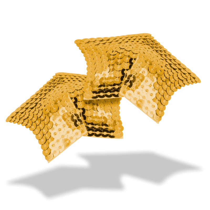 Pezoneras con Lentejuelas en Forma de Estrella - Dorado