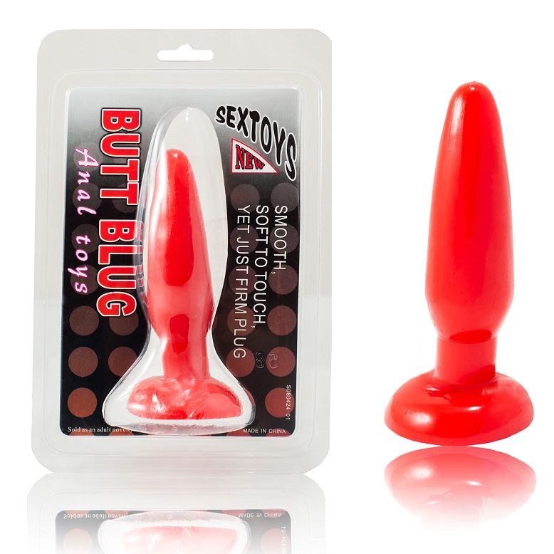 Pequeño Plug Anal Rojo - 15cm