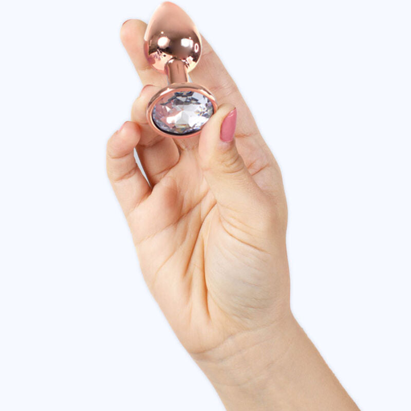 Tapón Anal Metálico Oro Rosa - Pequeño 7cm