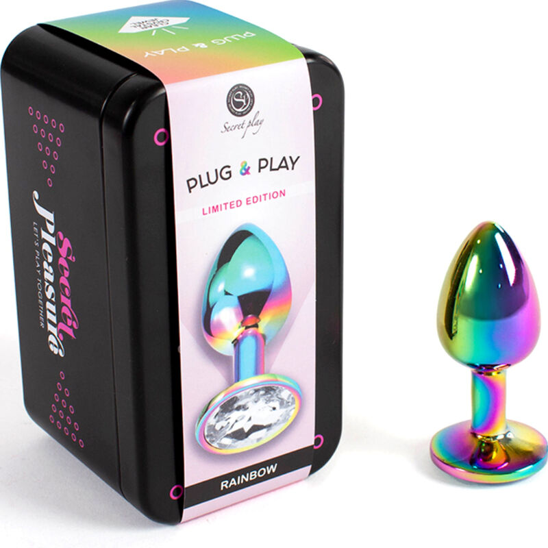 Rainbow Metal Butt Plug - Small (7cm)