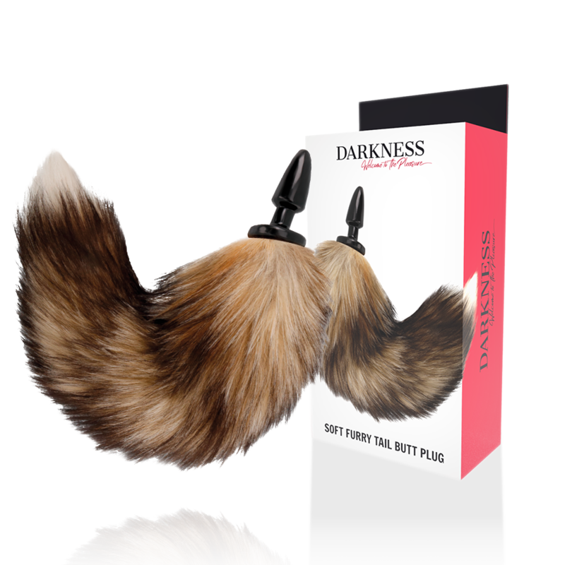 Natural Fox Tail Silicone Anal Plug 10 Cm