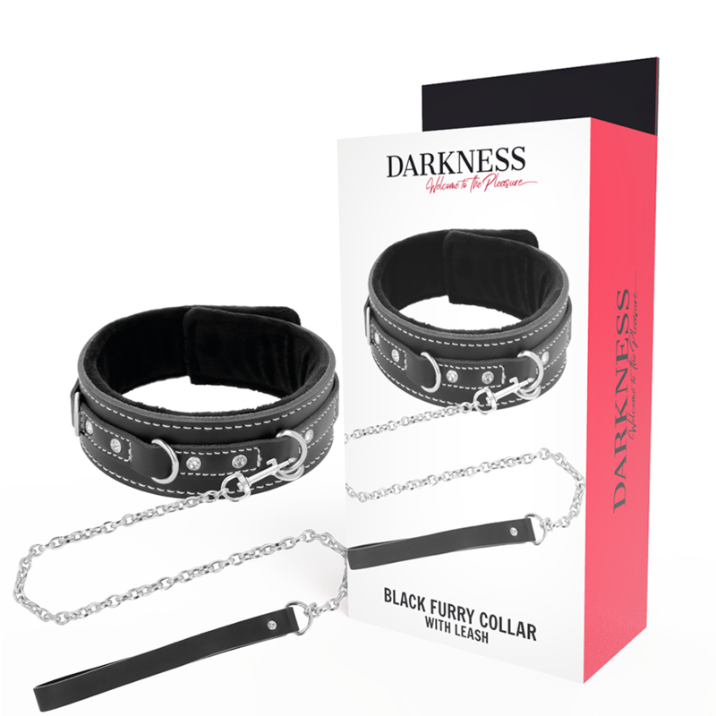 Bondage Leather Collar Necklace With Leash
