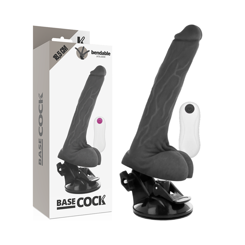 Black Realistic Remote Control Dildo 18.5cm
