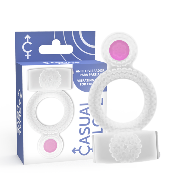 Anillo Vibrador Transparente de Doble Placer