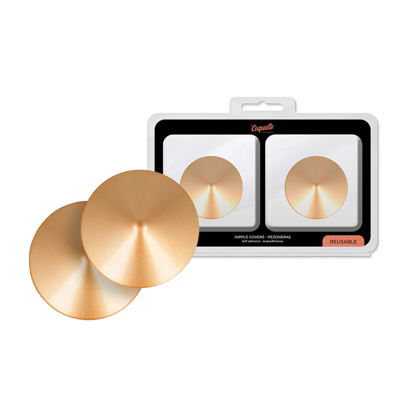Capas para Mamilos em Círculo Dourado