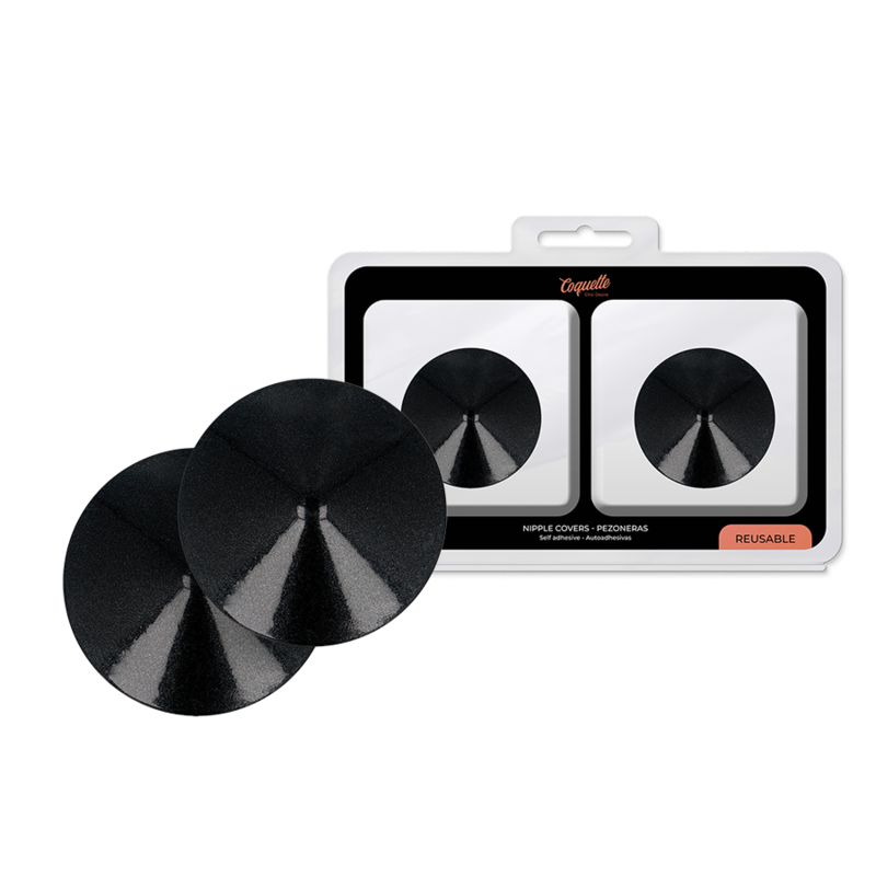 Elegantes Cubrepezones Circulares Negros