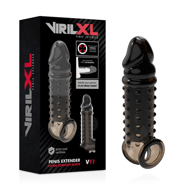 Black V11 Penis Extension Sheath