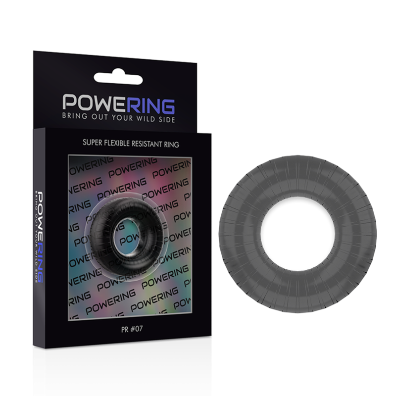 Flexible Black PR07 Penis Ring (4.5cm)