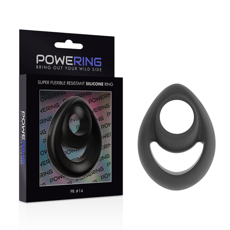 Flexible Black PR14 Cock & Ball Ring