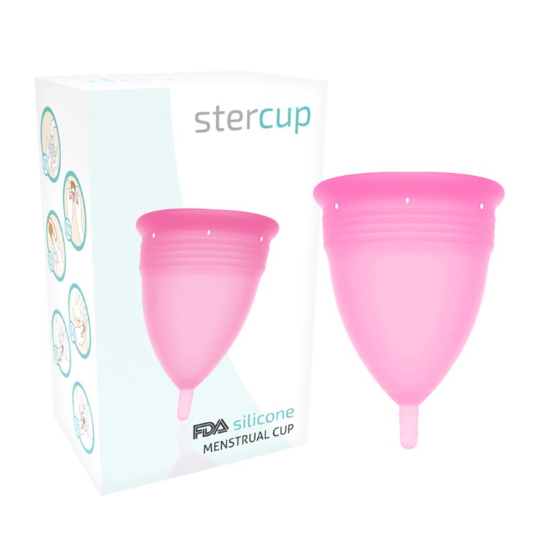 Copo Menstrual Grande de Silicone Rosa