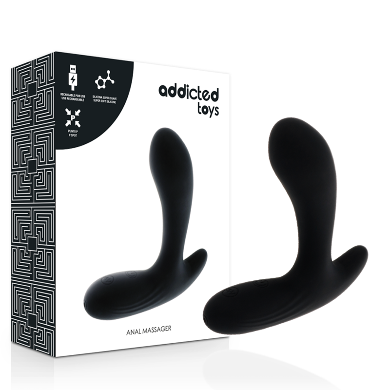 Vibrating Black Anal Massager