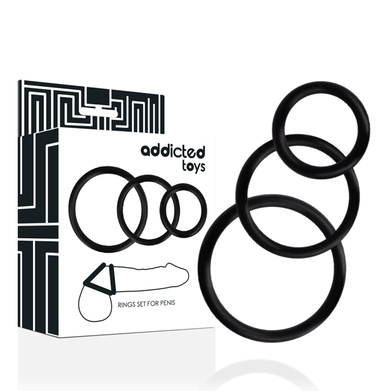 Set de Anillos para el Pene Negros