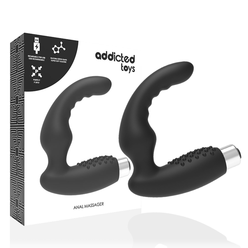 Black Rechargeable Prostatic Vibrator