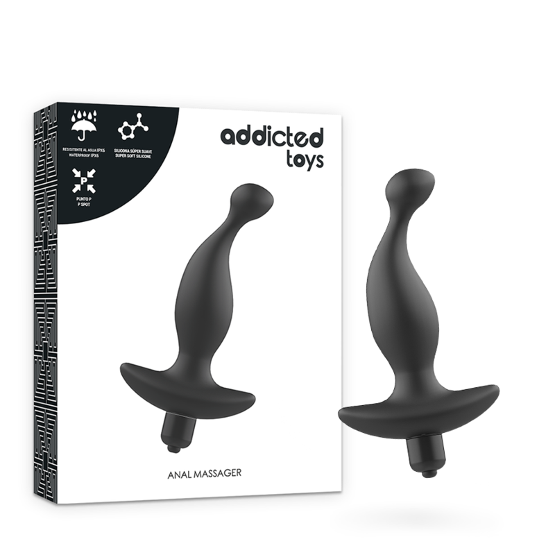 Black Vibrating Anal Massager Model 1