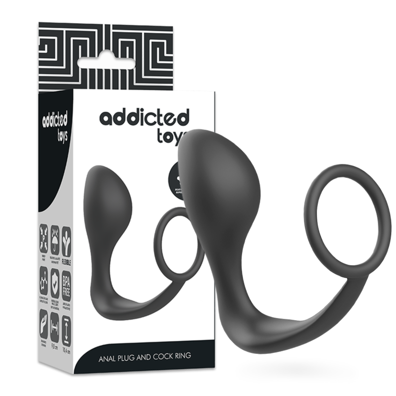 Plug Anal con Anillo de Silicona