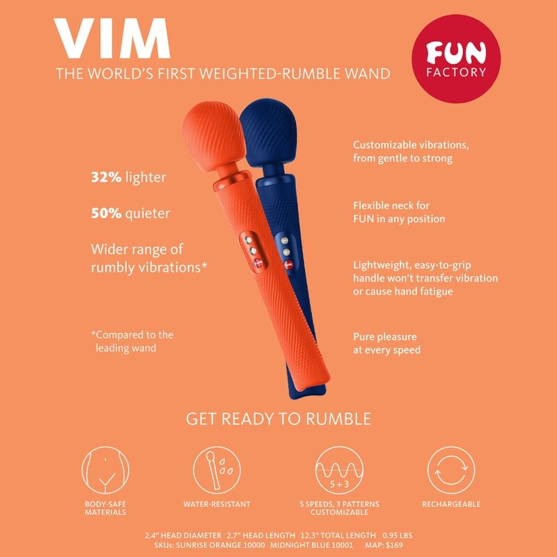 Vim Silicone Vibrating Weighted Wand