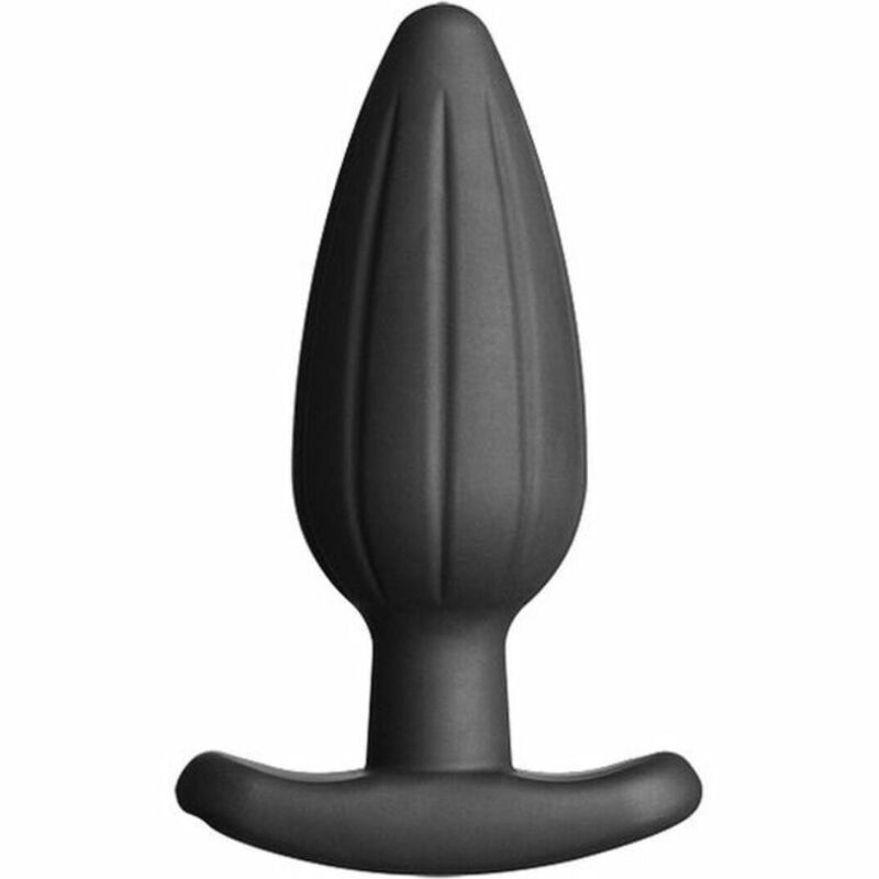 Sleek Black Silicone Rocker Butt Plug - Large