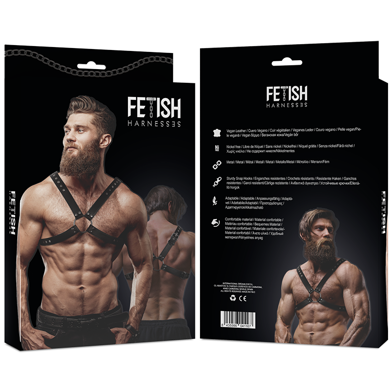 Men's Leather Cross Chest Harness