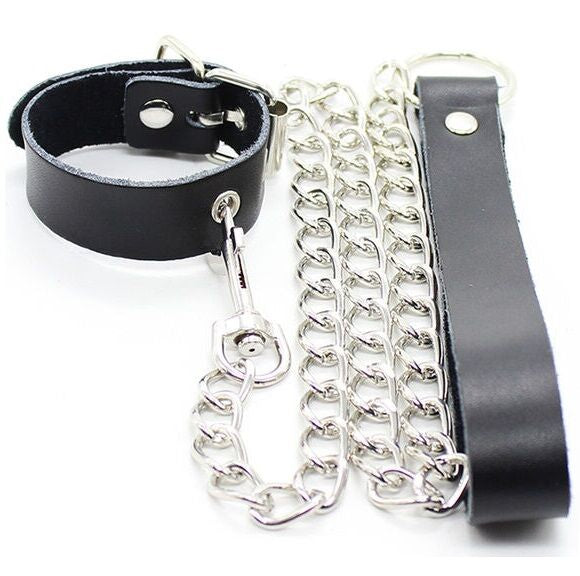 Bondage Leather Strap with Penis Necklace