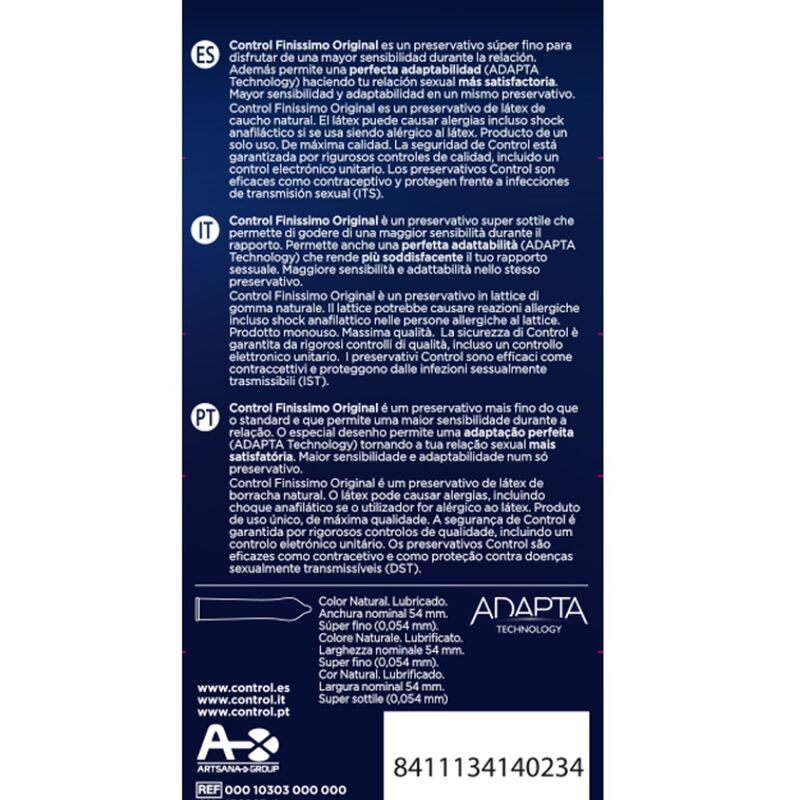 Preservativos Finissimo Original - Embalagem de 6