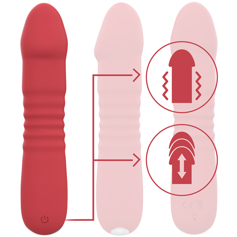 Juni Up & Down 10 Rojo Juguete Sexual Vibrador