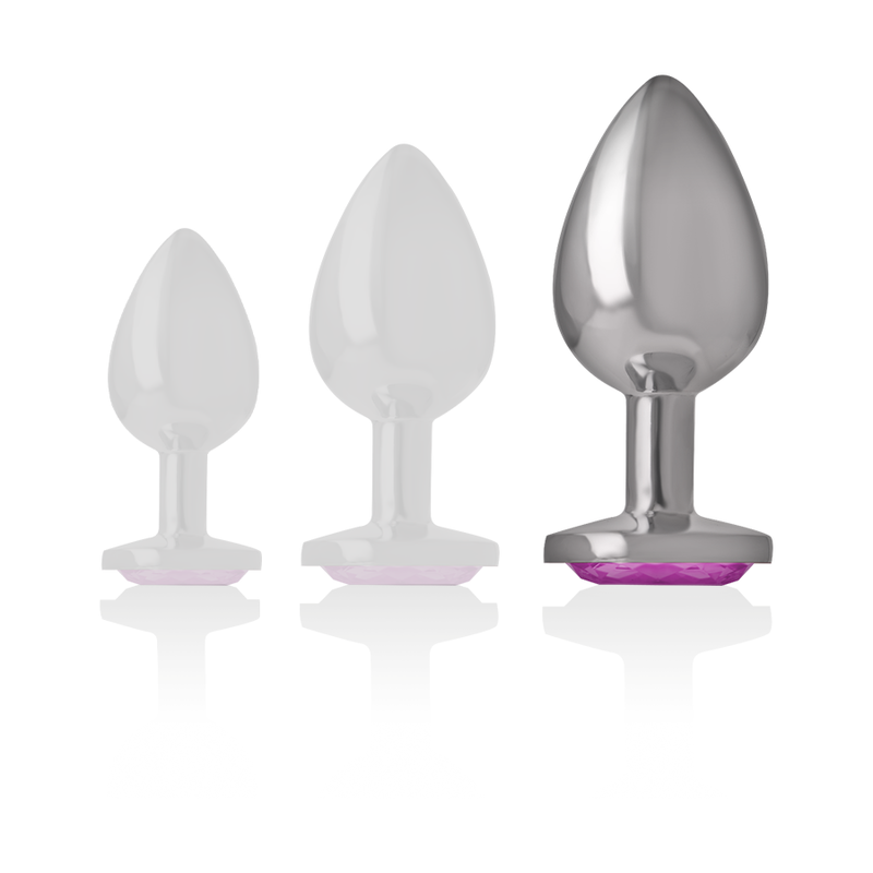 Plug Anal Grande de Aluminio en Forma de Corazón - Rosa
