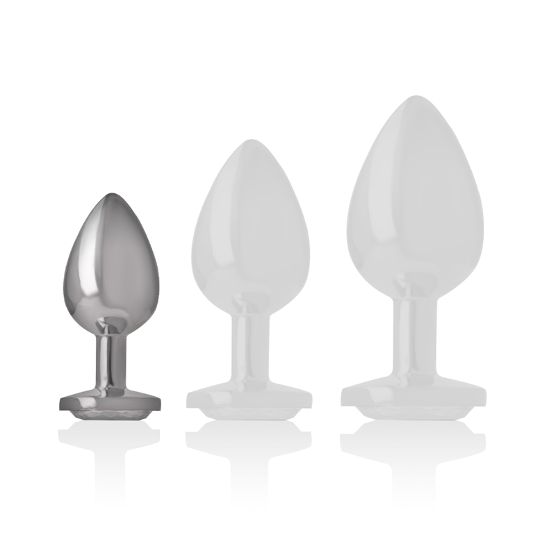 Heart Metal Anal Plug - Small White