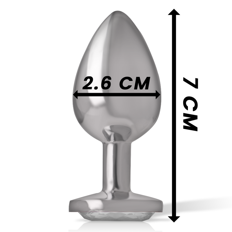 Heart Metal Anal Plug - Small White