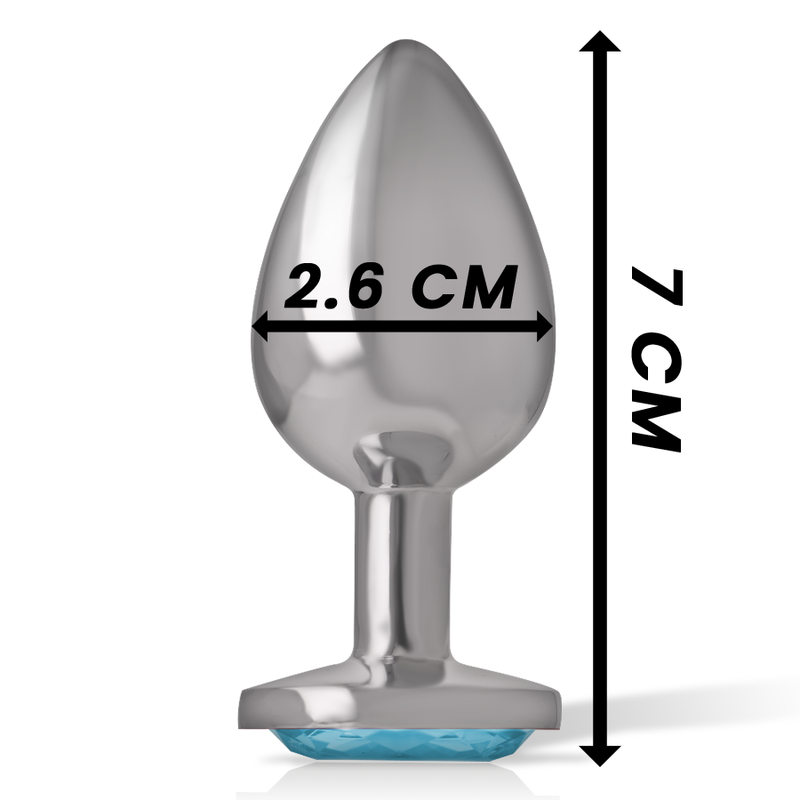 Plug Anal de Aluminio en Forma de Corazón - Azul Pequeño