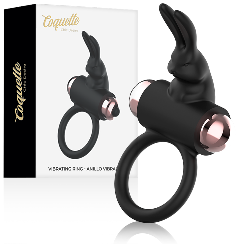 Vibrating Cock Ring in Black & Gold