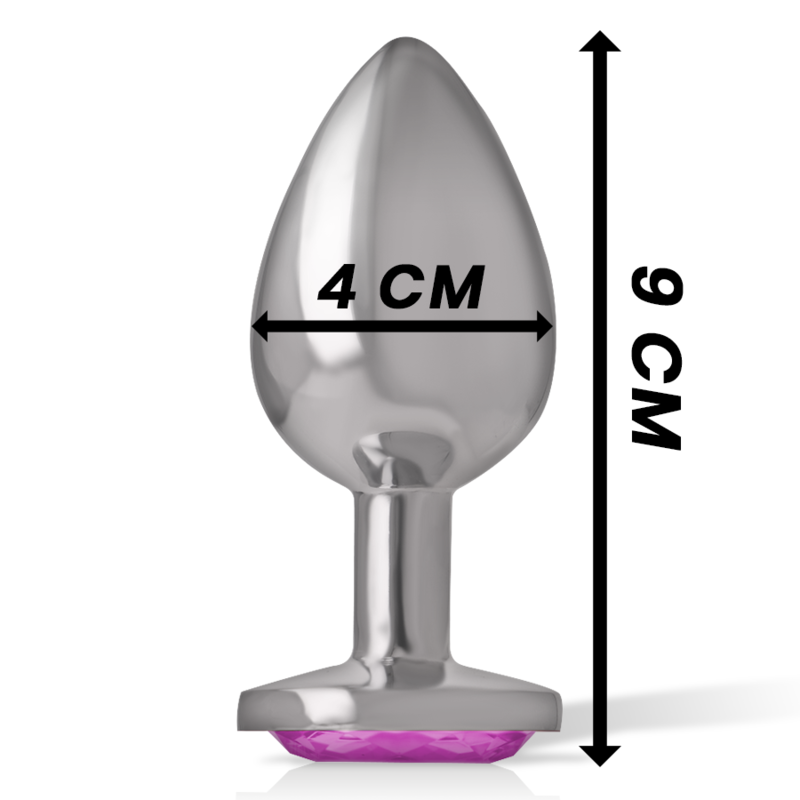 Plug Anal de Aluminio con Cristal Rosa - Grande