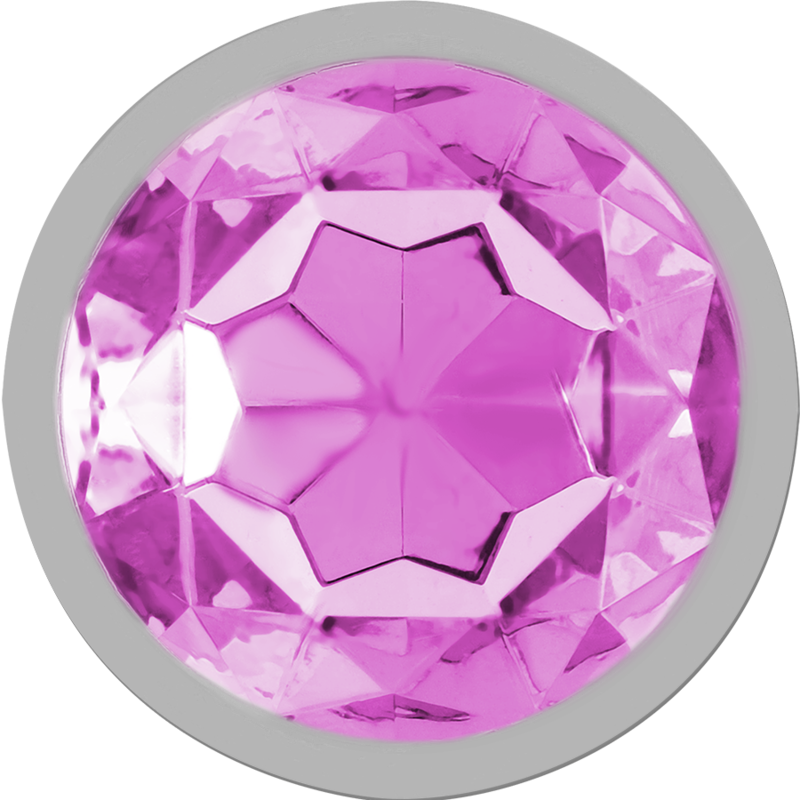 Plug Anal de Aluminio con Cristal Rosa - Grande