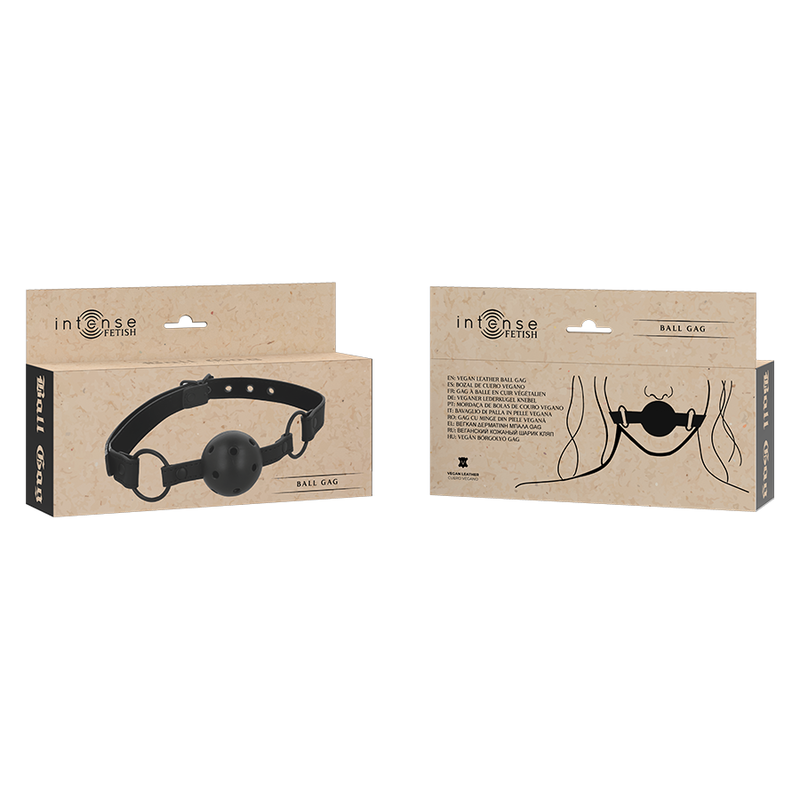 Vegan Leather Ball Gag for Bondage