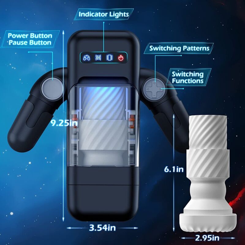 Thrusting Heated Vibrating Masturbator