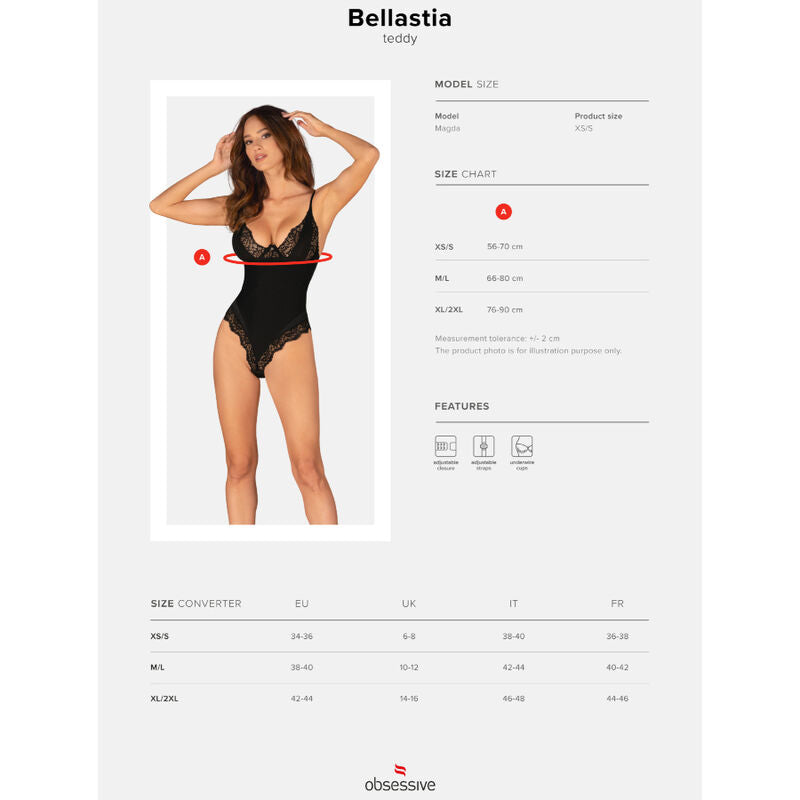 Bellastia Sensual Teddy Lingerie XS/S