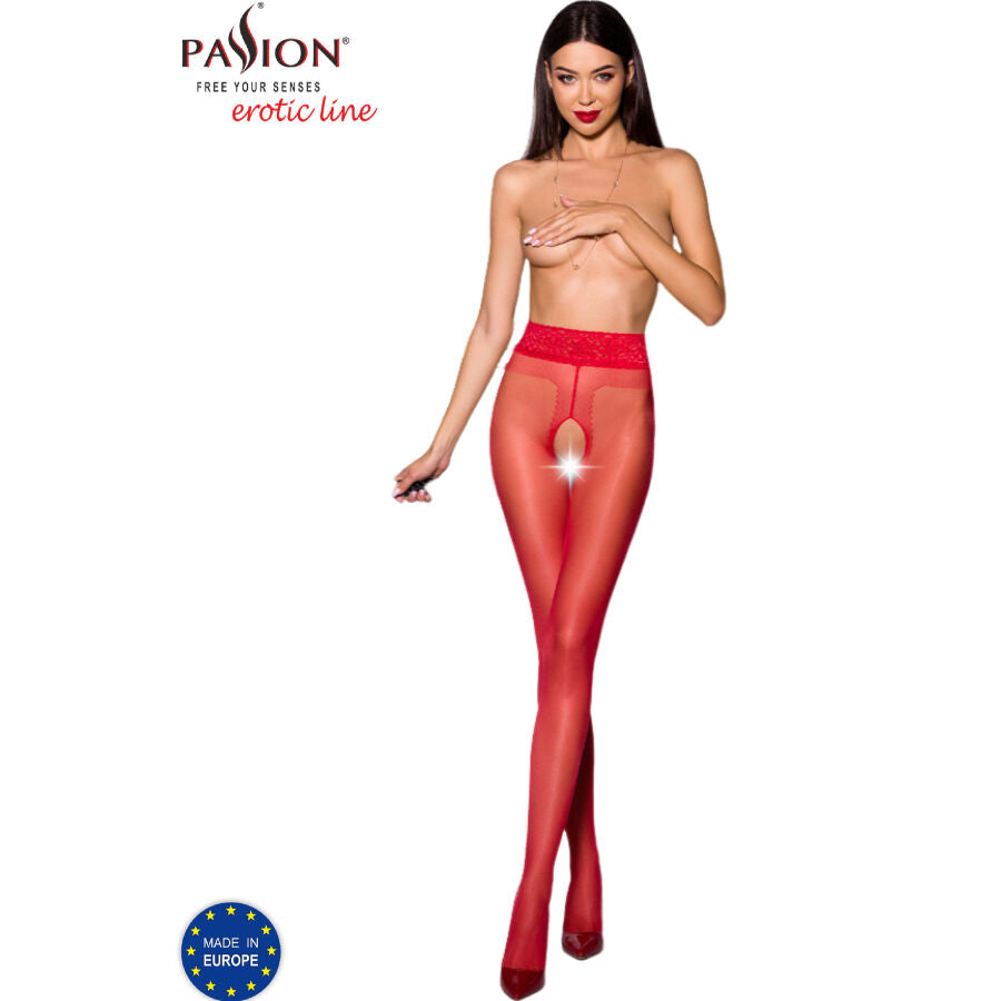 Tiopen 001 Medias Transparentes Rojas 20 Den